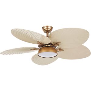 Beliani - Glam Ceiling Fan with Light Speed Control Light Adjustment Gold Bormejo - Beige