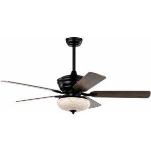 COSTWAY Ceiling Fan with Light Remote Control IndoorCeiling Lamps 3 Wind Speeds 132cm