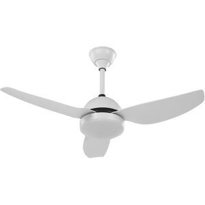 BELIANI Modern Ceiling Fan Ventilator 3 Blades Remote Control Lighting White Toplica - White