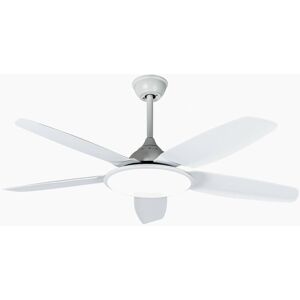 Starluna - Ceiling Fans with Lighting Divian (modern) in White made of Metal for e.g. Living Room & Dining Room (1 light source,) from matt white