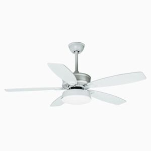 Ceiling Fans with Lighting Kuvio (modern) in White made of Metal for e.g. Living Room & Dining Room (1 light source,) from Starluna matt white