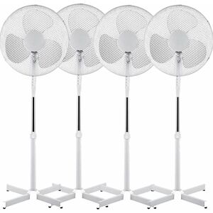 ASAB 4 x Daewoo 16 inch Pedestal Fan White