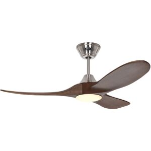 CASAFAN Dc Ceiling Fan Eco Genuino Chrome / Walnut 122 with led