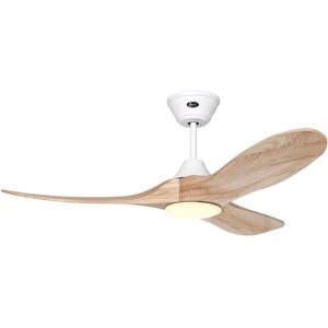 CASAFAN Dc Ceiling Fan Eco Genuino White / Wood 122 with led