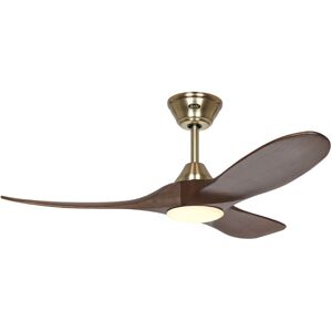 CASAFAN DC Ceiling Fan Eco Genuino Brass / Walnut 122 with LED