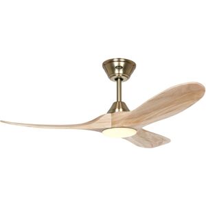 CASAFAN DC Ceiling Fan Eco Genuino Brass / Wood 122 with LED