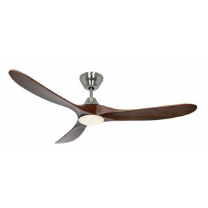 CASAFAN Dc Ceiling Fan Eco Genuino Chrome / Walnut 152 with led