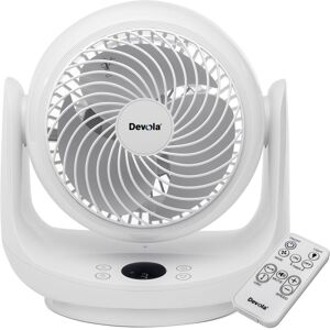 Devola Low Noise 20W 9 Speed 9-inch DC Desk Fan - White - DVF9DCFAN