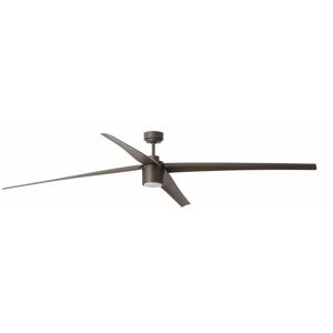 FARO BARCELONA Faro ATTOS - LED Brown Ceiling Fan with DC Motor Smart - Remote Included, 3000K