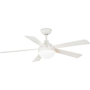 FARO BARCELONA Ceiling fan Izaro Steel, diffuser Glass, Plywood