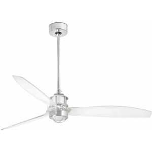 FARO BARCELONA Faro just - led Chrome Ceiling Fan with dc Smart Motor - Remote Included, 3000K