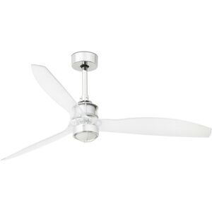 FARO BARCELONA Faro just led Chrome Ceiling Fan with dc Motor, 3000K