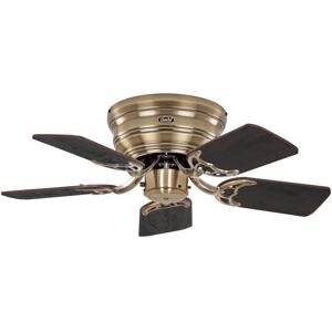 CASAFAN Flush mount Ceiling fan Classic Flat iii Brass 79cm / 31