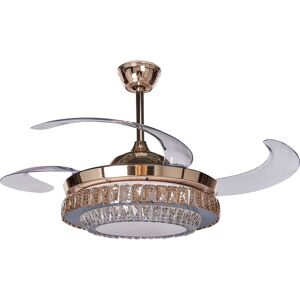 Beliani - Glam Ceiling Fan with Light Speed Control Light Adjustment Gold Ashley - Gold