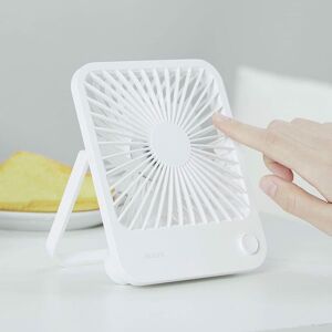 AOUGO Handheld Fan with 2000mAh Power Bank, Max Battery Life 46 Hours, Battery Operated Handheld Fan, 3 Speeds- White