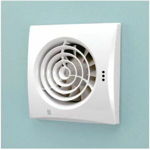 HIB - Hush Wall Mounted Bathroom Fan With Timer And Humidity Sensor - White - 31600 - White