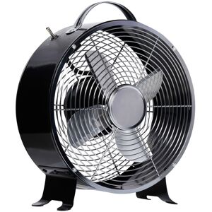 Homcom - 26cm 2-Speed Electric Fan w/ Safe Guard Anti-Slip Feet Home Office Black - Black