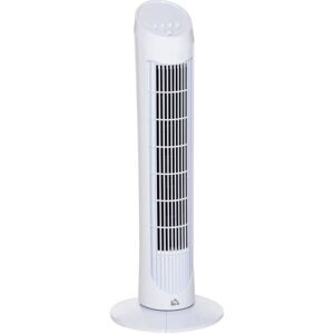 Homcom - 30 Tower Fan Noise Reduction Wind 3-Level Cool abs Indoor White - White