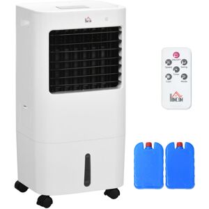 Homcom - Evaporative Portable Air Cooler Cooling Fan Humidifier for Home Office - White