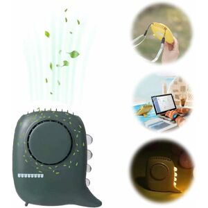 LangRay Mini Dinosaur Night Light Fan Mini Fan With Three Adjustable Modes With Power Cord And Usb Charging Fan One Fan Suitable For Outdoor Travel