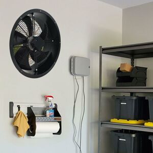Livingandhome - Black 16 inch Ventilation Wall Mounted Exhaust Axial Fan
