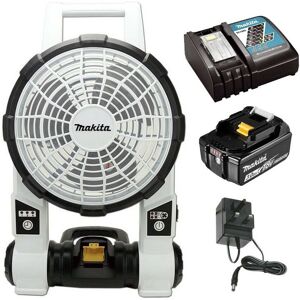 Makita - DCF201ZW 18v 240v lxt Cordless Portable 2 Speed Fan White + Battery