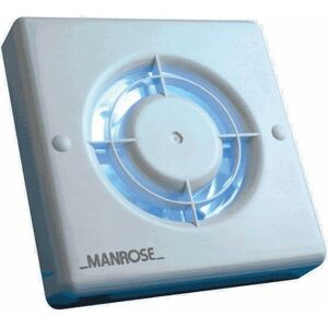 Manrose - 100mm Standard Bathroom Extractor Fan With Adjustable Timer XF100T - White