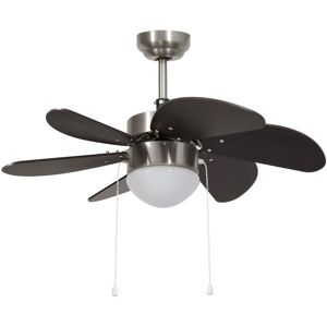 BERKFIELD HOME Mayfair Ceiling Fan with Light 76 cm Dark Brown