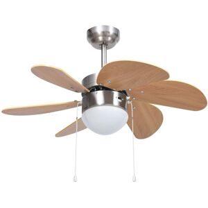 Berkfield Home - Mayfair Ceiling Fan with Light 76 cm Light Brown