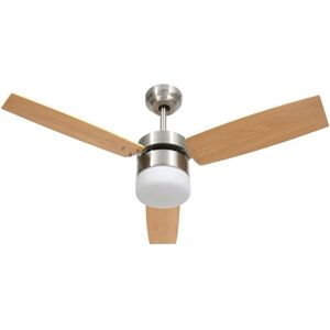 BERKFIELD HOME Mayfair Ceiling Fan with Light and Remote Control 108 cm Light Brown