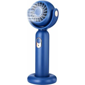 TINOR Mini Portable Fan, Handheld Fan Strong Winds 3 Speeds 130° Rotating, Desk Fan with Base Small usb Rechargeable Fan for Adult Kids Indoor Outdoor,Blue