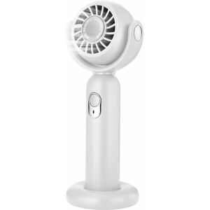 TINOR Mini Portable Fan, Handheld Fan Strong Winds 3 Speeds 130° Rotating, Desk Fan with Base Small usb Rechargeable Fan for Adult Kids Indoor Outdoor,White