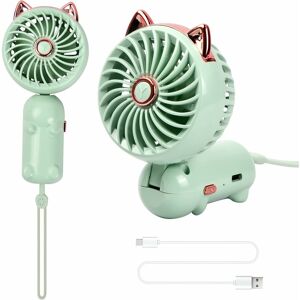 HÉLOISE Mini Portable Fan, USB Handheld Fan, Rechargeable Pocket Fan, Battery Operated Fan, Quiet Foldable Fan with 3 Wind Speeds for Office Table Travel