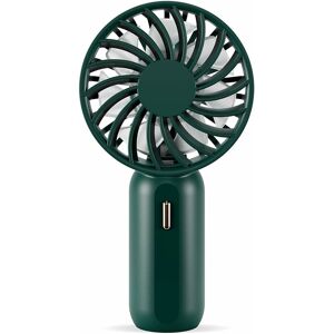 Héloise - shyosue Portable Mini Fan with 3 Adjustable Speeds, Rechargeable Battery, Cord, Quiet usb Fan for Home, Office and Travel, Green