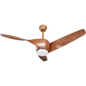 BELIANI Modern Ceiling Fan Remote Control led Lighting Brown Paria - Brown