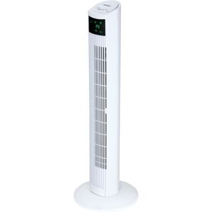 Monzana Tower Fan With Remote Control 3 Speed Levels Digital Display White Column Tall 90° Oscillating Air Cooler