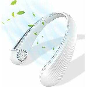 Langray - Neck Fan, 3 Speed Quiet Bladeless Portable Neck Fan, Mini usb Rechargeable, Suitable for Office, Family Travel, Outdoor Sports-White