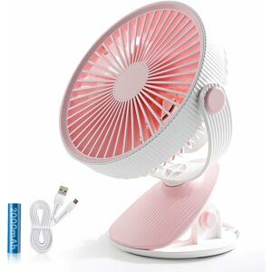 Norcks - Clip-on Fan, Rechargeable Battery Operated usb Desk Fan, Portable Personal Fan, Small Quiet Stroller Fan for Home, Office, Bedroom,Travel,
