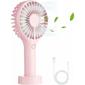 NORCKS Handheld Fan Portable, Electric Mini Handle Desktop Fan with 7 Blades, 3 Speed Handy Fan with usb Rechargeable Battery Makeup Eyelash Fan for Women,