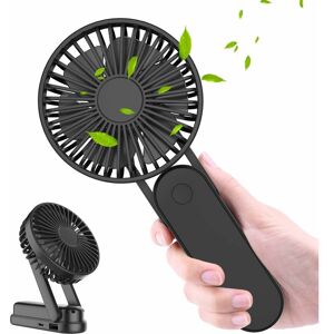 NORCKS Handheld usb Fans Electic Mini Portable Outdoor Fan with Rechargeable 2500 mAh Foldable Handle Desktop Fan for Home,Office, Travel - Black - Black