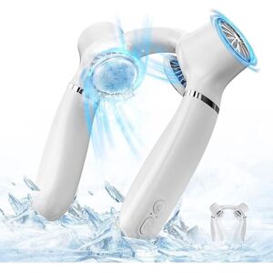 Sports Neck Fan Portable Hands Free Bladeless Fan Air Conditioner Fan 360° Cooling Low Noise White - White - Norcks