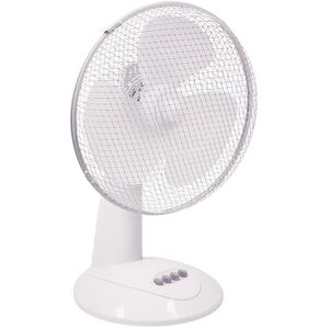 Prem-i-air - 40W 3 Speed 12-inch Plastic Desk Fan - White - EH1522