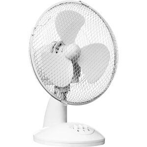 Premier Housewares - 2 Speeds Oscillation White Desk Fan