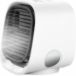 RHAFAYRE Air Cooler Fan Portable Air Conditioner Desktop Air Cooling Fan Humidifier Purifier Office Bedroom Summer Water Cooler,White