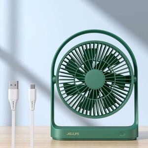 Rhafayre - Desk Fan, usb 4-Speed Personal Desk Fan, Quiet Operation Unique Design Portable Fan for Home Office, 330° Rotation-Green