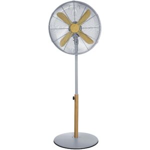 Russell Hobbs - Pedestal Fan 16' Grey Scandi Wood Effect RHMPF1601WDG - Grey