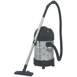 Vacuum Cleaner Industrial 30L 1400W/230V Stainless Drum PC300SD - Sealey