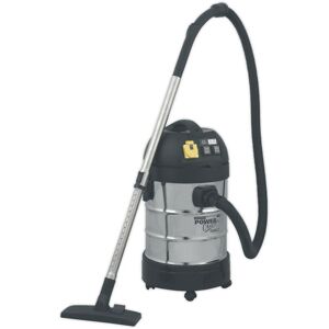 Vacuum Cleaner Industrial 30L 1400W/230V Stainless Drum Auto Start PC300SDAUTO - Sealey