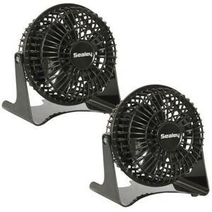 SFF04 4 Inch Pivoting Mini Desk Office Work Fan twin pack - Sealey