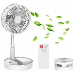 Neige - SnowQuiet Fan with Remote Control eco Mode Rechargeable 7200mAh 4 Speeds Timer Turbo Air Circulation Fan for Office Bedroom